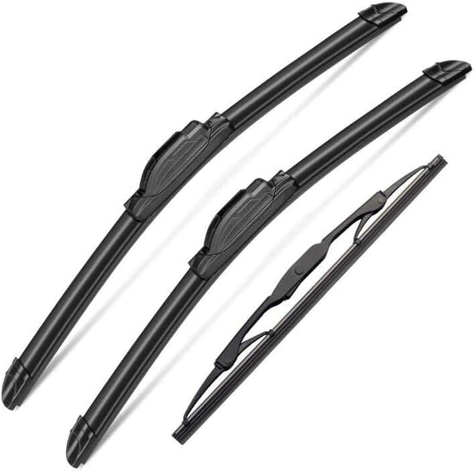 3Pcs Windshield Wiper Blades for Kia Sportage 2005 2006 2007 2008 2009 2010, Hyundai Tucson 2005-2009 Original Equipment Automotive Replacement Windshield Wiper Blades - 24"/16"/12" (Pack of 3)