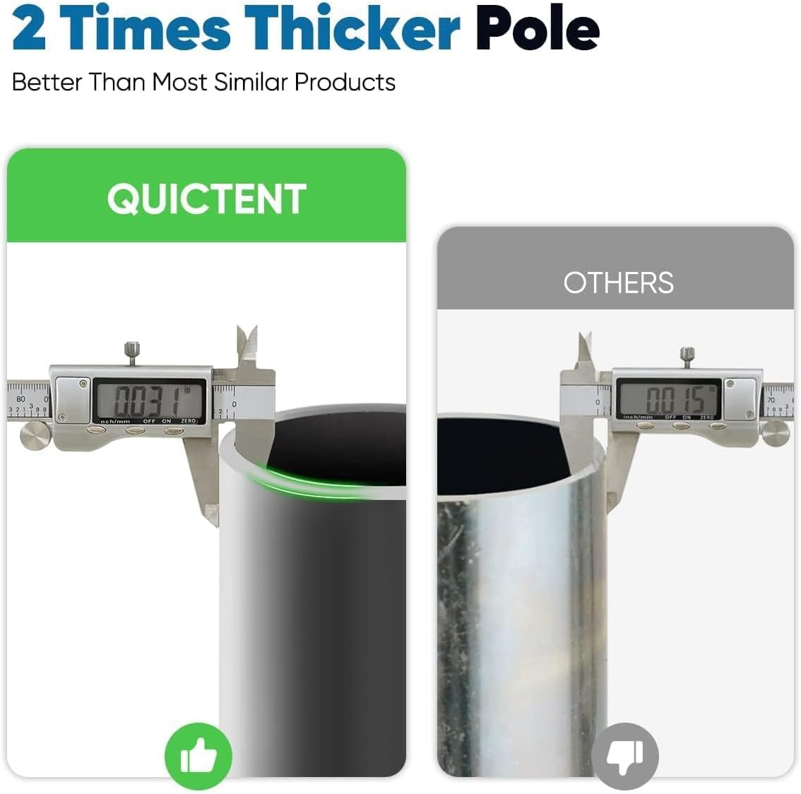 Quictent 10x20 ft Heavy Duty Car Canopy Galvanized Frame Carport Outdoor Party Tent Boat Shelter with 3 Reinforced Steel Cables - Gainsboro