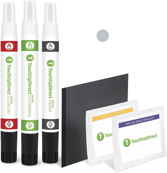 TouchUpDirect 1D6 Silver Sky Metallic Compatible with Toyota Exact Match Touch Up Paint Combo - Platinum Kit