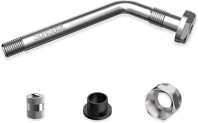 SUNSOUL TR555D 10pcs 60 Degree Bend Truck Tire Valve Stems, Compatible with 22.5in 24.5in Aluminum Wheels with 9.7mm Valve Holes