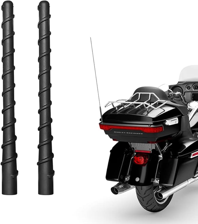 Short Antenna for Harley Davidson Touring | Street Glide | Electra Glide | Road Glide | Tri Glide | Ultra Limited/Classic, 1998-2026 | Designed for Optimized Radio Reception, 7 Inches Spiral Antenna