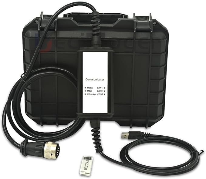 Diesel Laptops for Deutz Diagnostic Scanner Tool for Deutz DeCOM SerDia Support CAN K/L-Line with Serida 4.0 Dongle Software+Serpic (Adapter with 4.0 Dongle)
