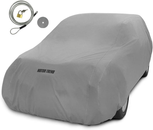 Motor Trend 4-Layer 4-Season Auto (Waterproof Outdoor UV Protection for Heavy Duty Use Full Car Cover for Vans, Suvs, Crossovers up to 210")