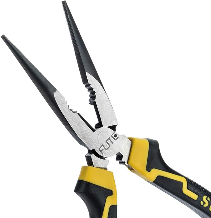 8 inch Needle Nose Pliers with Side Cutter|Forged From Chrome Vanadium Steel