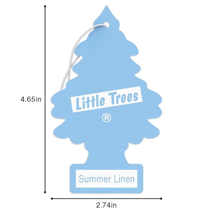 LITTLE TREES Car Air Freshener | Hanging Tree Provides Long Lasting Scent for Auto and Home | Summer Linen, 24 Air Fresheners
