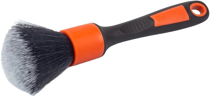 Maxshine ESS Detailing Brush Combo, Red, 2-Piece Set, Ultra Soft 612 Nylon Bristles, Non-Slip Handle, Chemical & Heat Resistant | Precision Cleaning for Auto Interior & Exterior