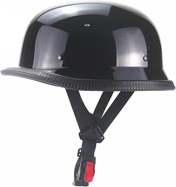 Adult Unisex Black Half Motorcycle Helmet, DOT Approved, for Chopper Moped Scooter Motorbike Electric