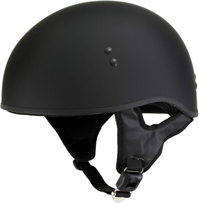 Hot Leathers Advanced Motorcycle DOT Skull Cap Classic Half Helmets Biker HLT