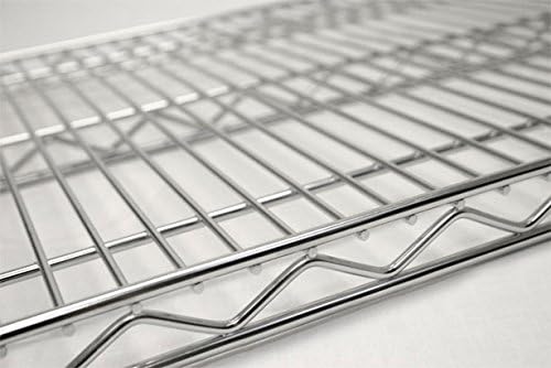 Omega 21" Deep x 48" Wide x 96" High 3 Tier Chrome Starter Shelving Unit