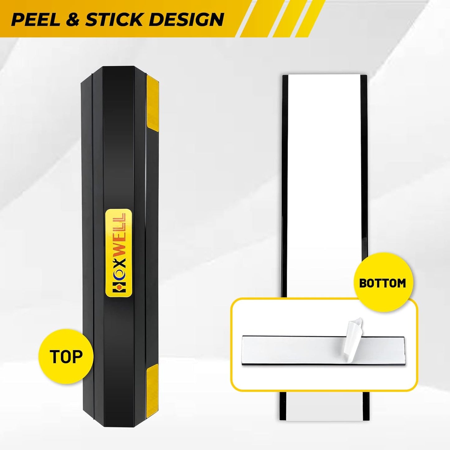 (New Updated) 16" 2 Pcs Heavy Duty Parking Aid for Garage Walls, Parking Gadgets Protects Car, Parking Stopper Easy to Install 2 Packs, 16" L x 3.7" W x 1.8" H