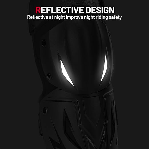 Motocross Knee Pads Motorcycle Elbow Pads Guards 4Pcs, Motorcycle Knee Guards for Men Leg Protection Armor Motocross Knee and Shin Guards Dirt Bike Crashproof Adult Protective Gear