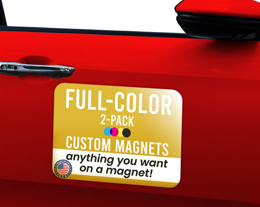 Magnet Me Up Customizable and Personalized Automotive Magnet Decals (12”x18” Rectangle)