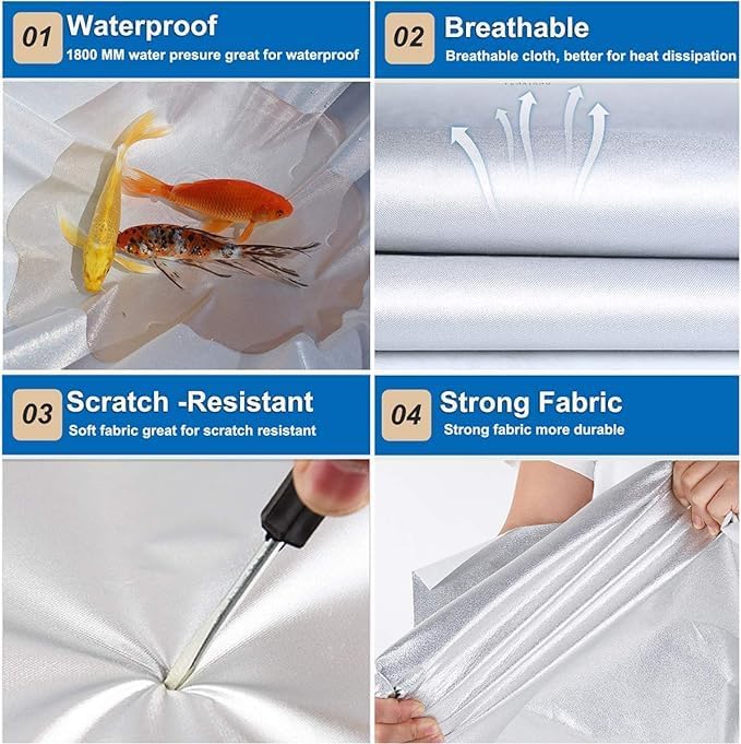 KouKou Oxford Waterproof SUV Car Cover Suitable for Cadillac XT6 from 2019 to 2025, Windproof All Weather Waterproof Outdoor Cover Sun Rain UV Dust Snow Protection.