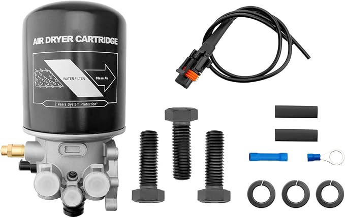 R955079 R955300 12-Volts Air Dryer Assembly Compatible with Meritor Wabco System Saver 1200P (SS1200P) Series Volvo Kenworth Peterbilt International Western Star Trucks Replace# R955315 R955082