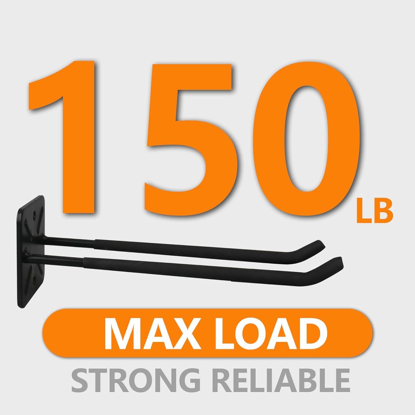 Folding Chair Rack, Heavy Duty Garage Wall Mount Organizer and Holder, Multi-Use Storage Hooks for Chairs, Ladders, Garden and Yard Tools, Durable Metal Utility Hangers (2 Pack)