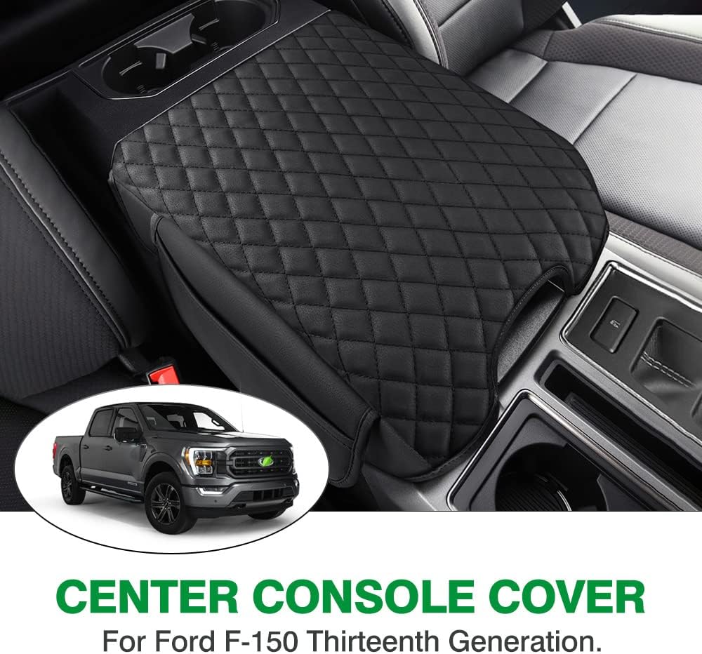 Shademax Custom Fit for Center Console Cover 2015-2020 Ford F-150 F150 / 2017-2022 F250 F350 F450 /2018-2024 Expedition Accessories Armrest Cover Cushion Pad Armrest Seat Box Protector