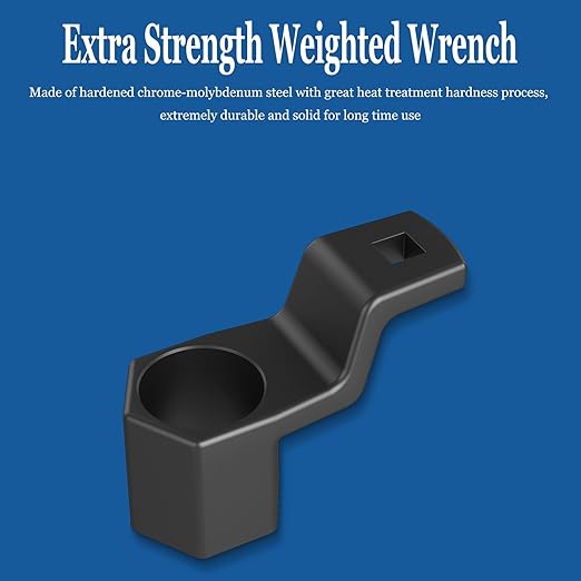 Moker 50mm Crankshaft Crank Pulley Wrench Holder for Honda and Acura Engines (with 19mm Harmonic Balancer Socket), 3 Times Momentum Power of Standard Impact Sockets, Counter-Weighted Socket Tools