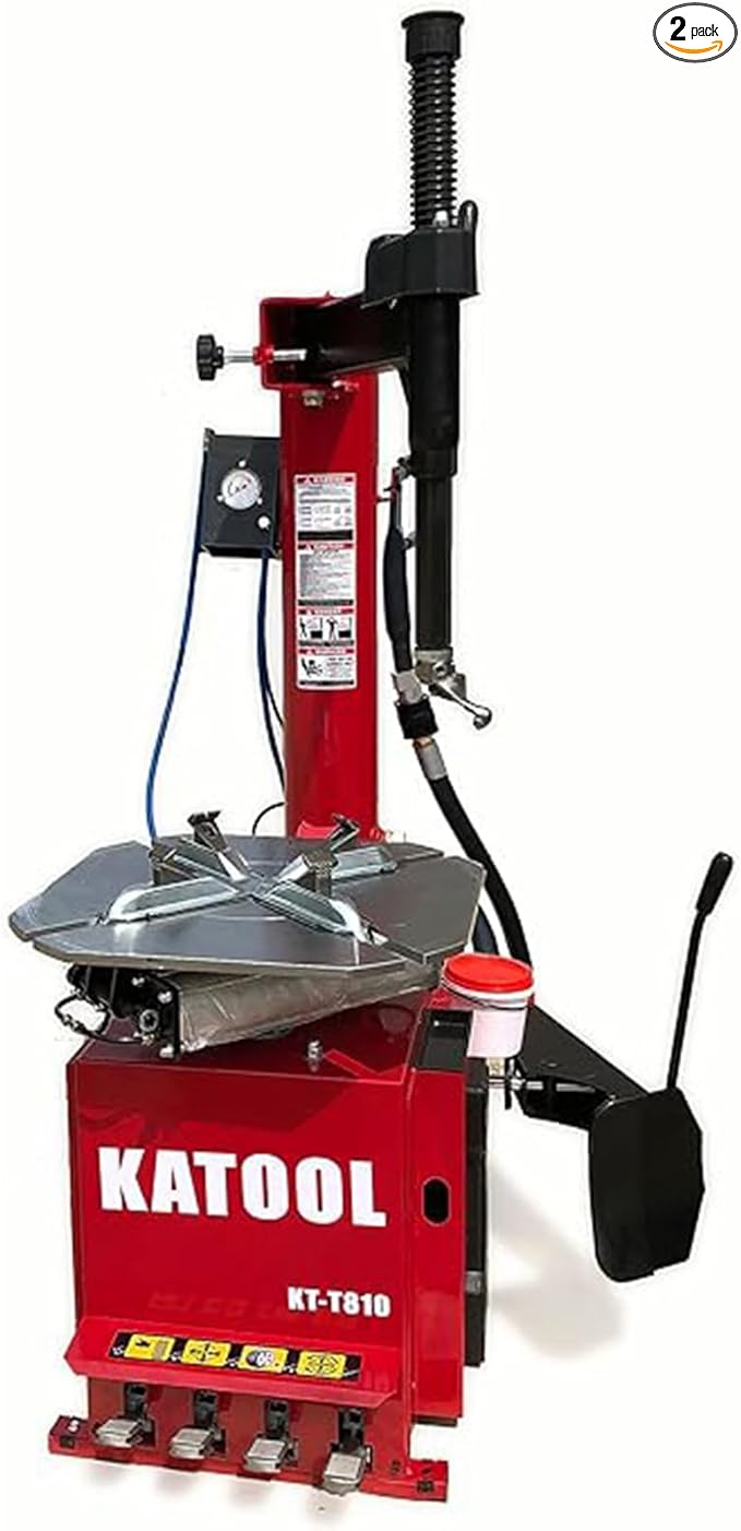 KATOOL 2.0HP Bead Blaster 24" Clamping Tire Changer Machine with 4 Aluminum Pedal KT810 Wheel Changer Tire Changer Machine Garage Equipment Auto Repair
