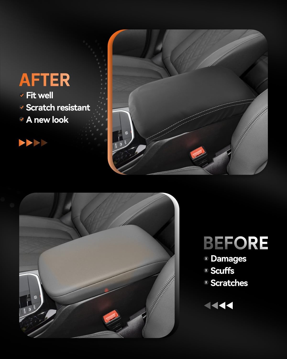 CDEFG for BMW X3 G01/X4 G02 2019-2025 Center Console Cover Armrest Box Cover for X3 (30 xDrive, M50 xDrive), X4 (xDrive30i, M40i) 2020 2021 2022 2023 2024 2025 Accessories Console Arm Rest Protector