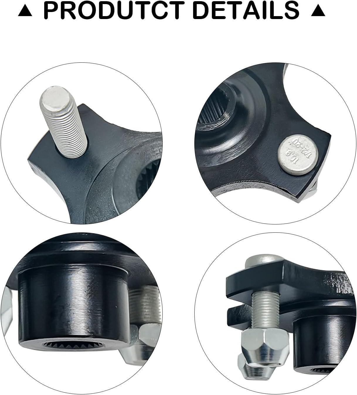 LOSTAR Rear Wheel Hub Flange Plate with Nuts Compatible with 2008-Up EZGO RXV Gas & Electric Golf Cart, 2 PCS Driver and Passenger Side Axle Hub Assembly Replaces 604112