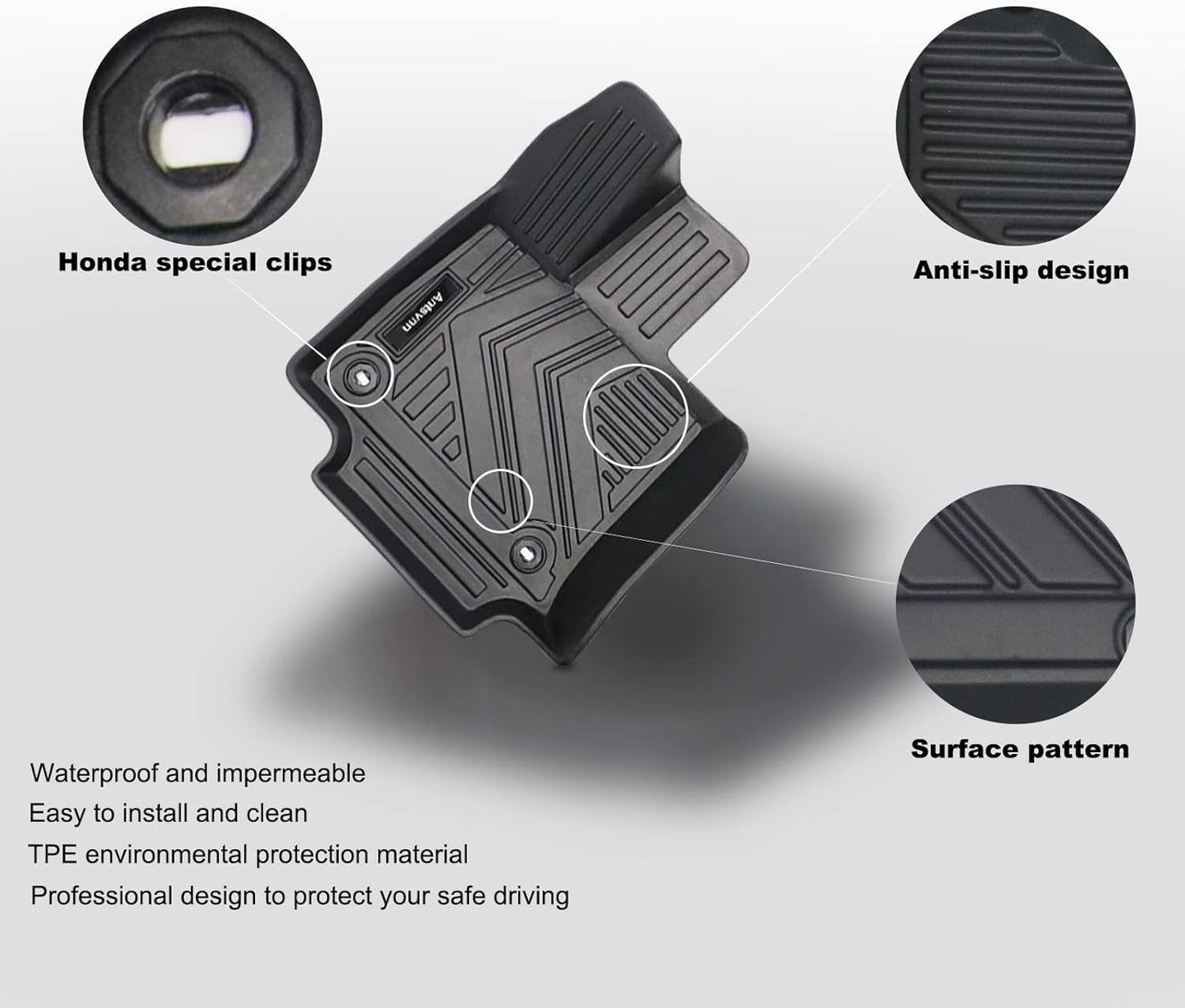 All -Weather Floor Mats Fit for Toyota Venza 2025 2024 2023 2022 2021 Trunk Mats，Rubber Car Cargo Liners Protector for 2021-2025 Toyota Venza Accessories，Anti-Slip Floor Mats 2 Row & Cargo Liners