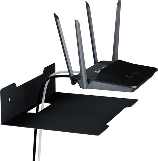 Floating Metal Wall Mount Shelf,Shelf for Projector,TV Cable Box,Router,Speaker,Sound Bar,Camera,Gaming,Decor Display (1, Medium)