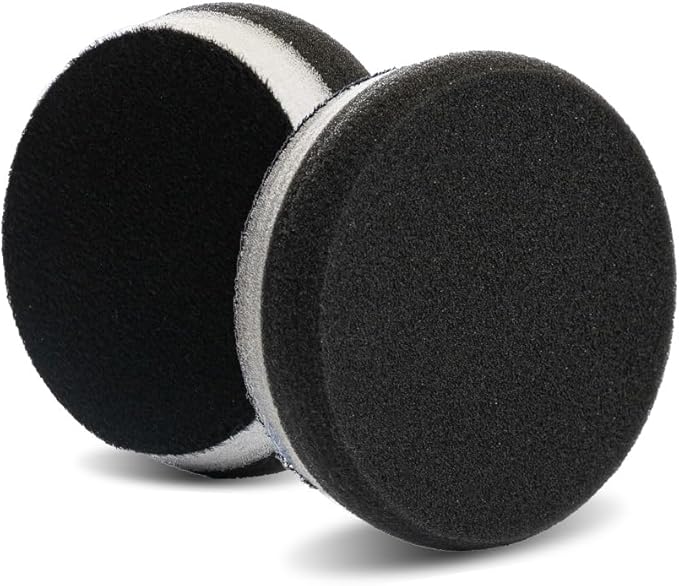 Lake Country 3.5" HDO Black Foam Finishing Pad (2-Pack) – Premium Heavy Duty Orbital Finishing Pad for Painted Surfaces – Fits 3" Backing Plate