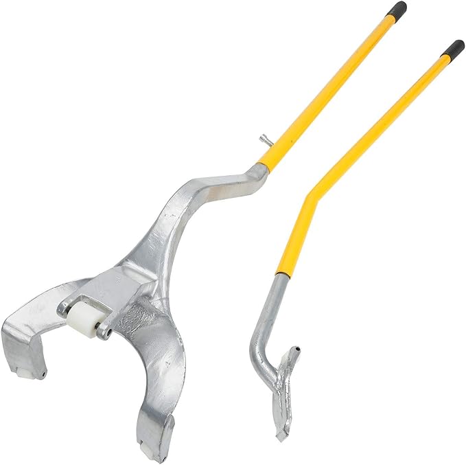 BLACKHORSE-RACING 22.5" to 24.5" Tire Changer Mount Demount Removal Tool Tubeless Truck Extra Bead Keeper Yellow