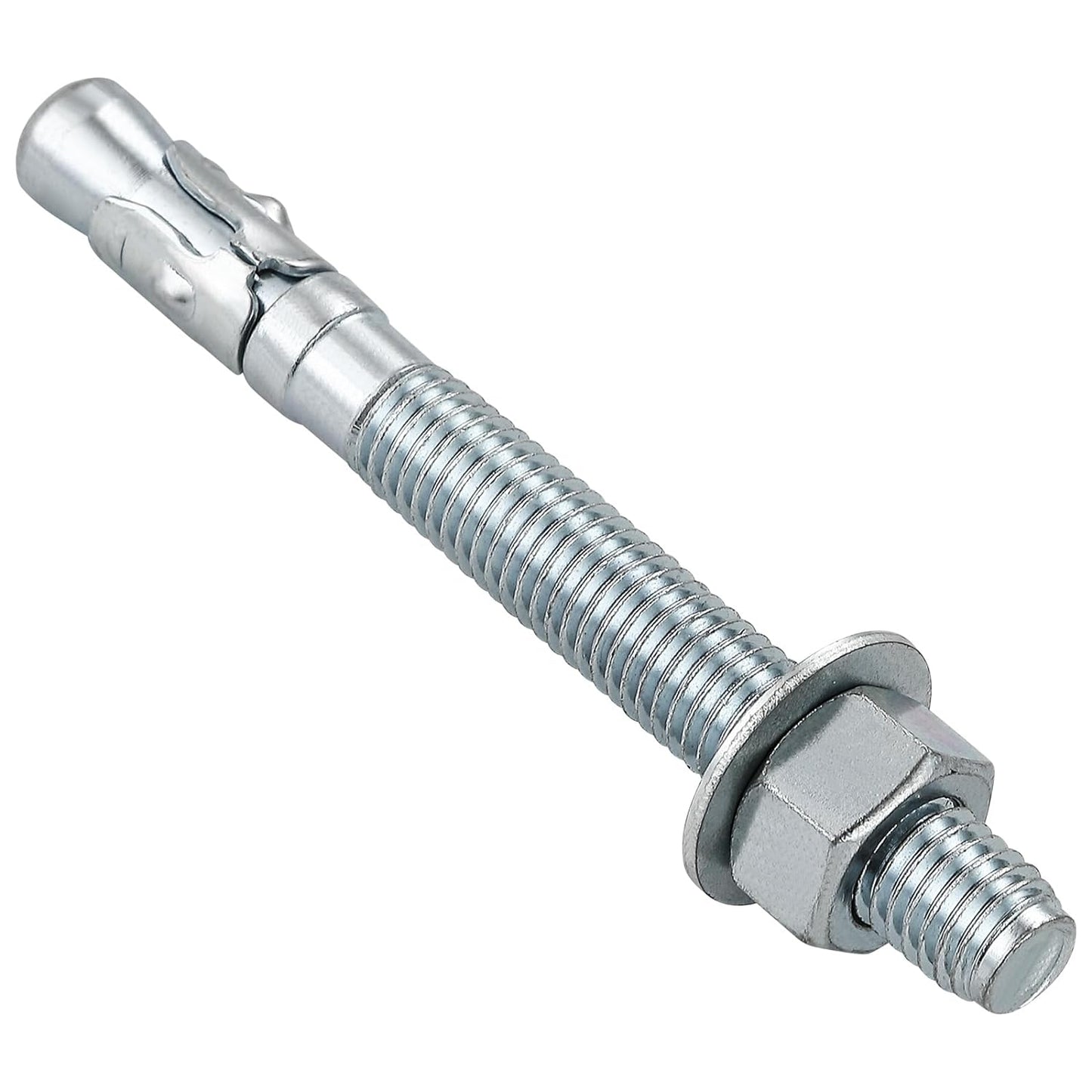 1/2x4-1/4" 50Pcs Inch Standard Fasteners for Heavy-Duty Zinc Wedge Anchors for Cement and Concrete