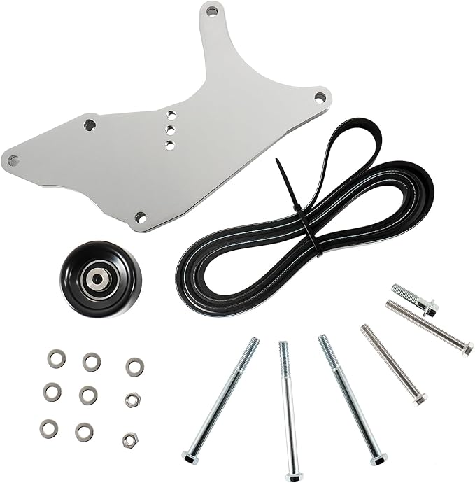 LS Truck SUV Dual Alternator Bracket Kit for GM 4.8L 5.3L 6.0L 6.2L Vortec V8 Engine 1999-2013,for Chevy Tahoe Suburban Silverado, GMC Yukon, for Cadillac Escalade, Hummer H2 (Silver)