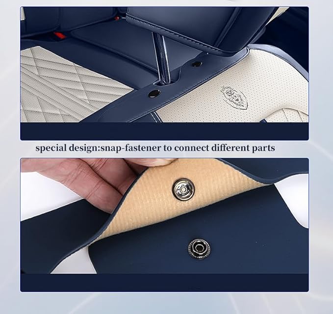 Universal Fit Waterproof Breathable Nappa Leather Automotive Vehicle Car Seat Covers Set Cushion Protector for Sedan SUV