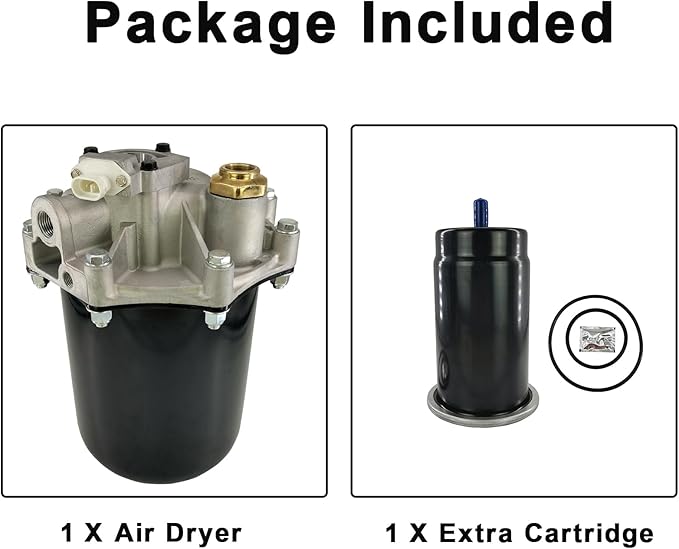 065225 AD9 Air Dryer Assembly 12V with Desiccant Cartridge Kit Fit for Volvo Mack Trucks