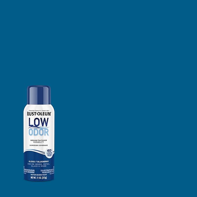 Rust-Oleum Low Odor Premium Spray Paint, 11 oz, Gloss Blueberry, 6 Pack