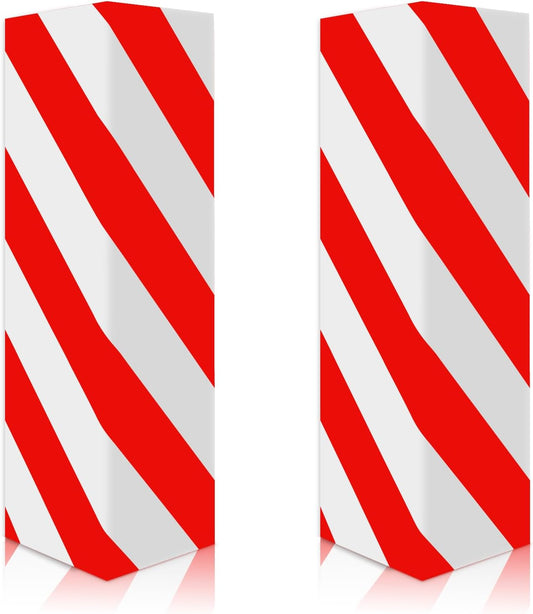 2pcs Garage Wall Guards Wall Protector Cover Yellow and Black Foam Wall Corner Guard for Parking Garages (Red+White)