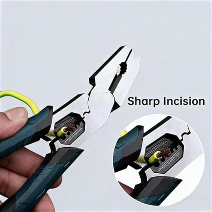 2026 New Industrial-Grade Multi-Function Cutting Pliers, 9-in-1 Compound Pliers, Heavy Duty Wire Cutter & Stripper with Crimper, Nail Puller, Ergonomic Grip Tool for Home Repair (2*PCS)
