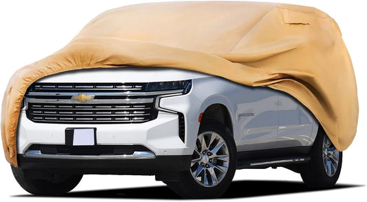 Heavy Duty Outdoor Car Cover Custom Fit for Chevy Suburban,Windproof All Weather Waterproof Sun Rain UV Dust Snow Protection Outdoor Car Covers
