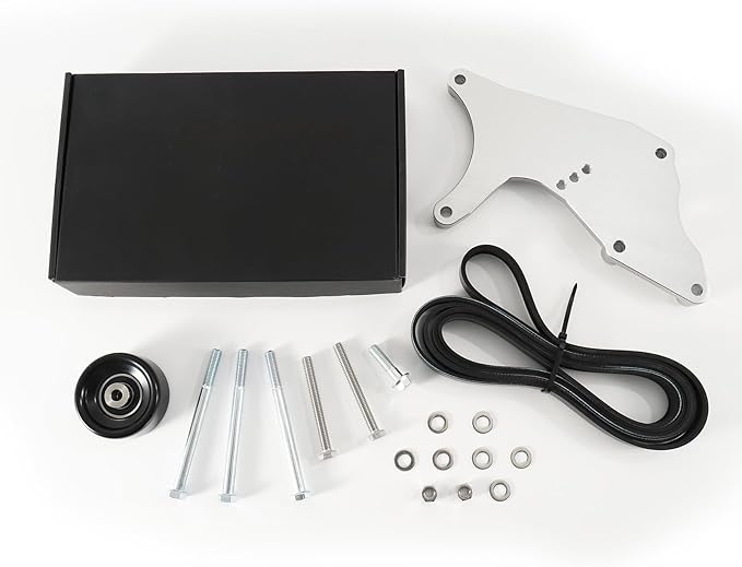 LS Truck SUV Dual Alternator Bracket Kit for GM 4.8L 5.3L 6.0L 6.2L Vortec V8 Engine 1999-2013,for Chevy Tahoe Suburban Silverado, GMC Yukon, for Cadillac Escalade, Hummer H2 (Silver)