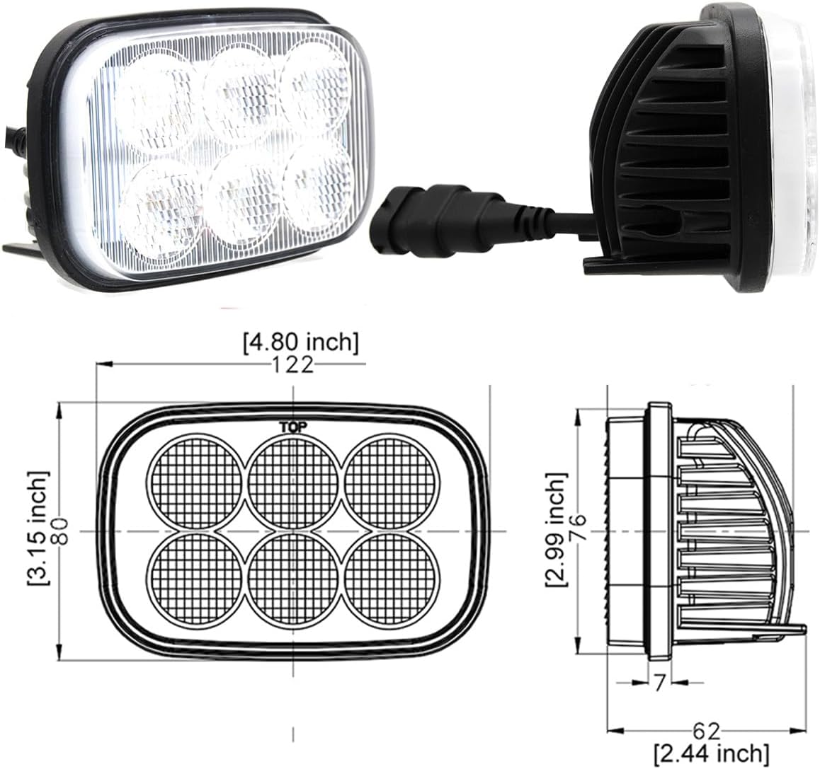 LED Work Light Flood Beam Compatible With Case SR130 SR200 SR175 TV380 SR250 SV250 SR150 TR270 TR320 SV185 SV300 SR220 New Holland L213 C238 L215 C227 (1)