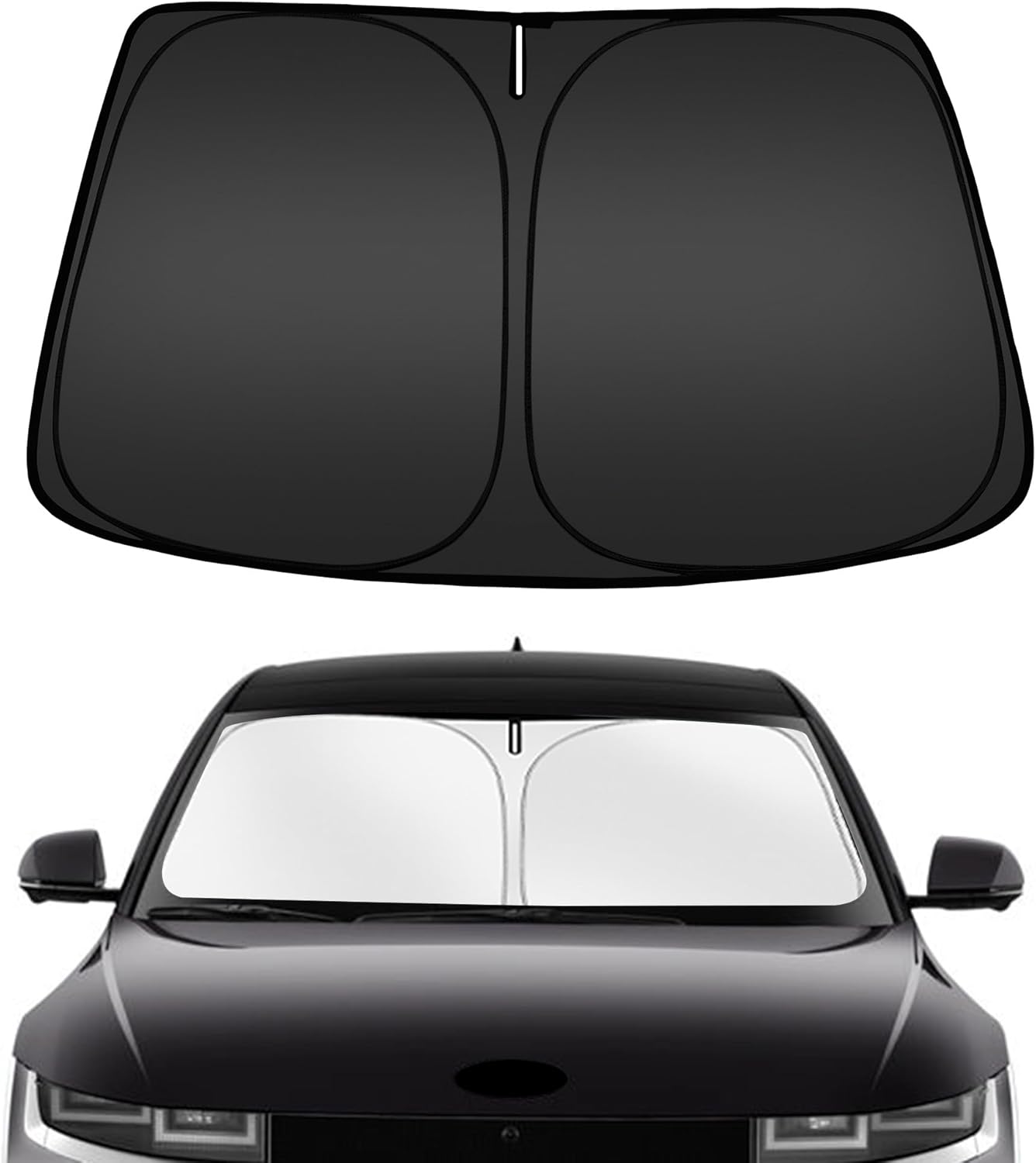 ARISMOTOR Windshield Sun Shade for h-yundai Ioniq 5 2022-2025 2026, Custom Fit Foldable Front Window Sunshade Sun Visor Protector, Block UV Rays Keep Your Car Cooler