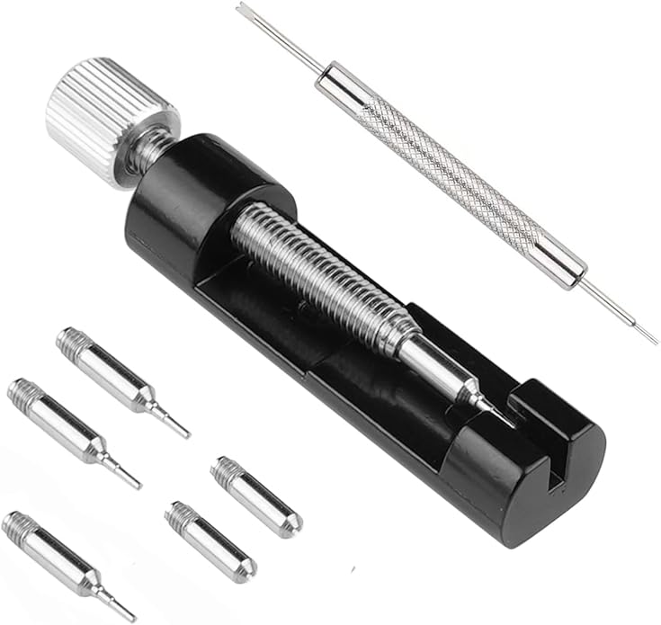 Watch Link Removal Kit, Tools to Adjust and Remove Bracelets，Pin Remover for Sizing Strap，Watch Band Adjustment Tool Kit with Extra Replacement