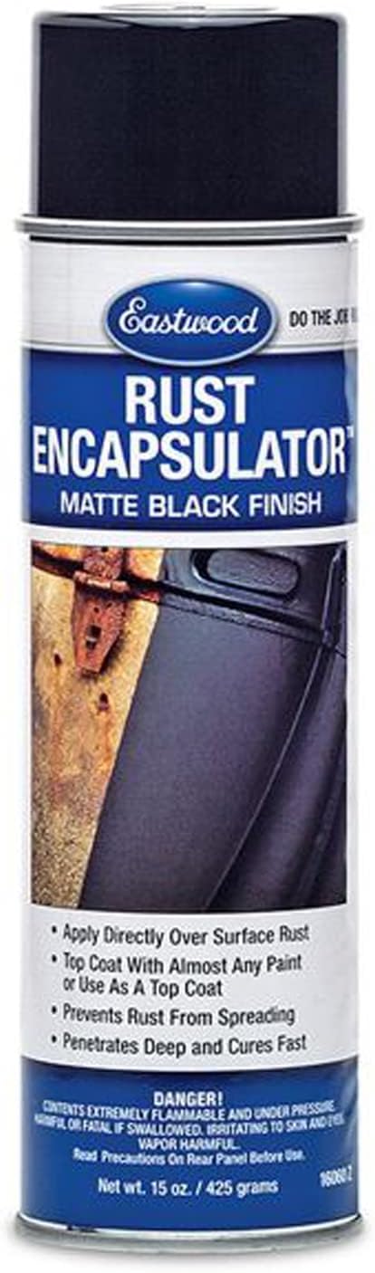 Eastwood Rust Encapsulator Aerosol | Quick Drying with UV Resistance and Heat Resistance up to 400 Degrees Fahrenheit | 15 Oz, Black