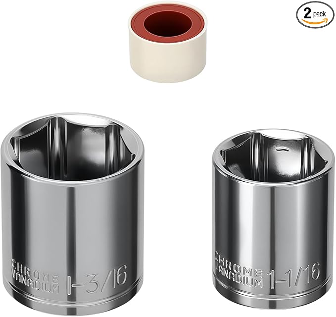 Solimeta 1/2 Inch Drive x 1-1/16 &1-3/16 inch 6-Point Socket, Installation Kit for Solimeta Powered Anode Rod