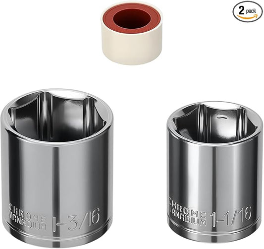 Solimeta 1/2 Inch Drive x 1-1/16 &1-3/16 inch 6-Point Socket, Installation Kit for Solimeta Powered Anode Rod