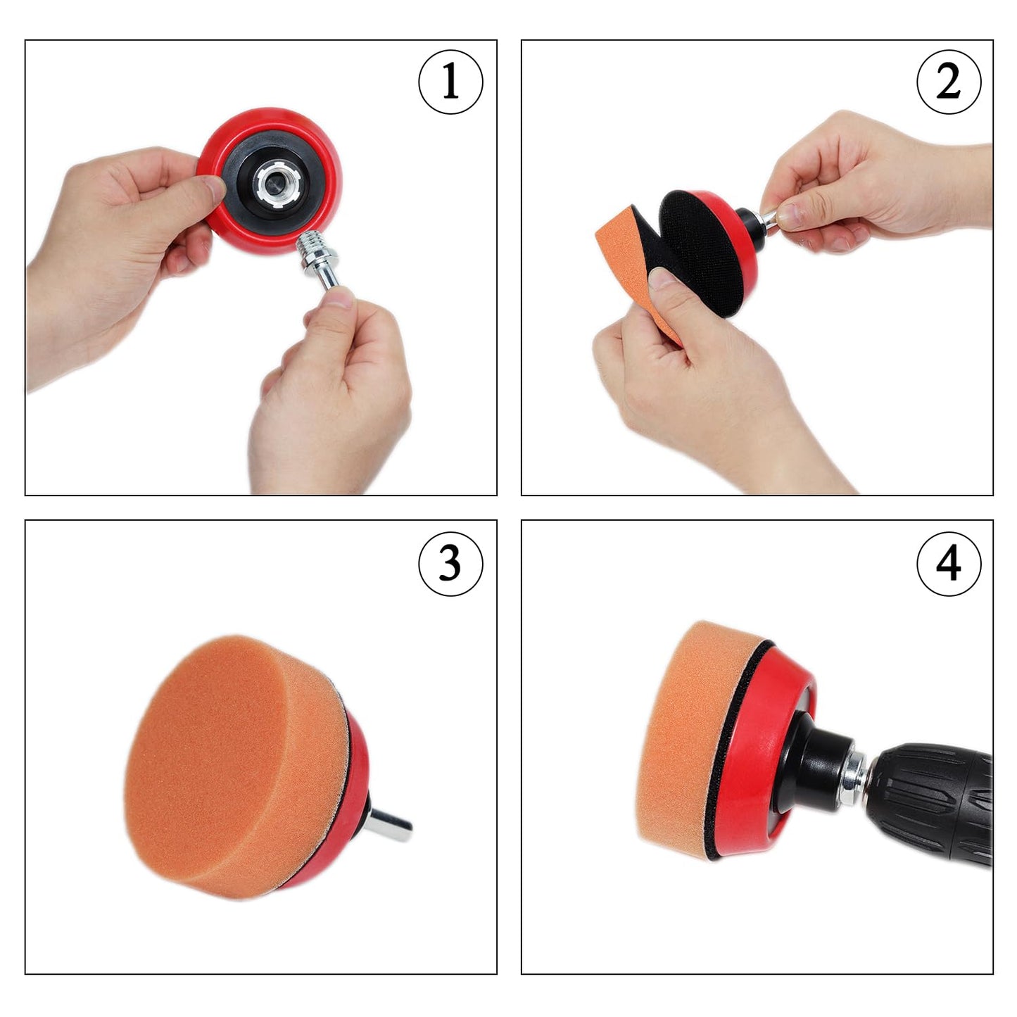 Car Foam Polishing Buffing Kit,Polishing Buffing Pads,Wool Pads,Polishing & Buffing Wheels,for Headlights & Car Body Car Foam Car Wax & Buffer Kits (44)