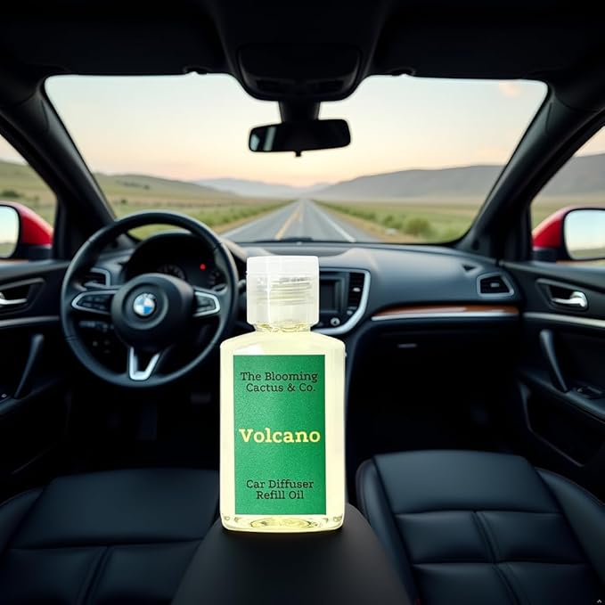Car Air Freshener Refill Oil - Fragrance Oil Diffuser Refill - Car Diffuser Refill - Reed Diffuser Refill -The Blooming Cactus & Co. - (Peppermint & Eucalyptus)