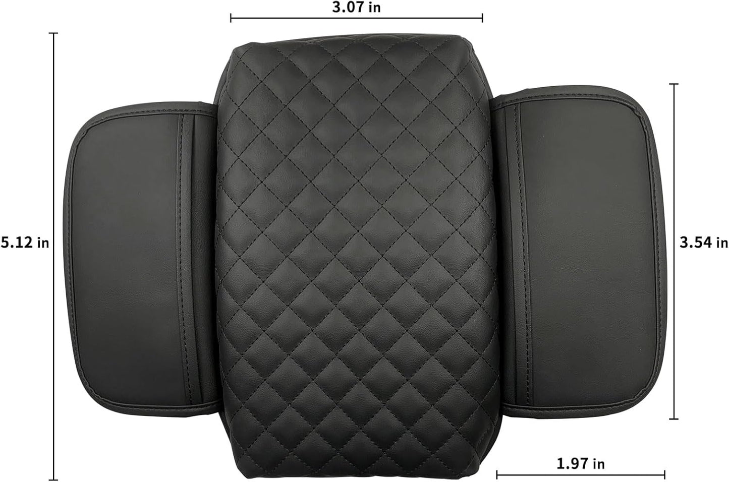 Xaido Center Console Cover Compatible with Jeep Wrangler JL 2018-2025 & Gladiator JT 2020-2025 Accessories, Console Armrest Cover, Leather Arm Rest Covering, Black