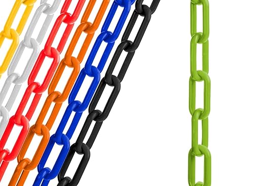 US Weight Security Chain with Plastic Chain Links Enhanced with SunShield UV-Resistant Technology, Made in The USA
