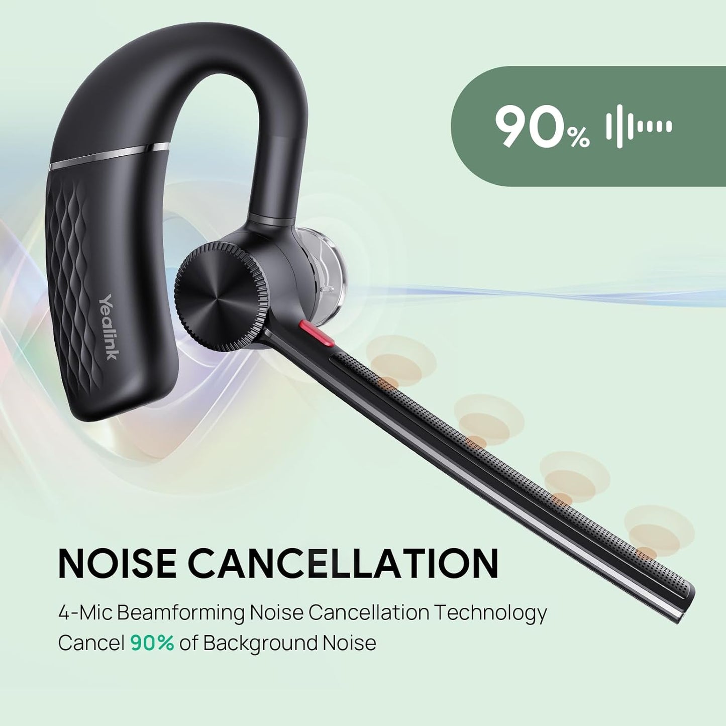 Yealink BH71 Pro Bluetooth Headset with USB-C/A Dongle, Teams Certified, Wireless Earphone for Cell Phone,PC,Laptop,Noise Cancelling Microphone, Adjustable Ear Hook