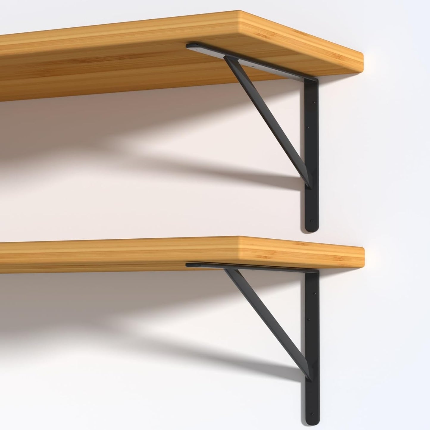 20 Pack L12 x H 8" Black Heavy Duty Shelf Brackets with Screws Metal Shelf Brackets Shelf Support Angle Brackets for Shelves L Brackets Heavy Duty Floating Shelf