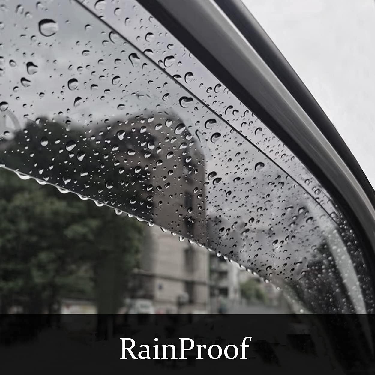 94550 Side Window Visor Wind Deflector, 4pcs Out-Channel Rain Guards Set fit for 2006 Lincoln Zephyr&2007-2012 Lincoln MKZ& 2006-2012 Ford Fusion&2006-2011 Mercury Milan